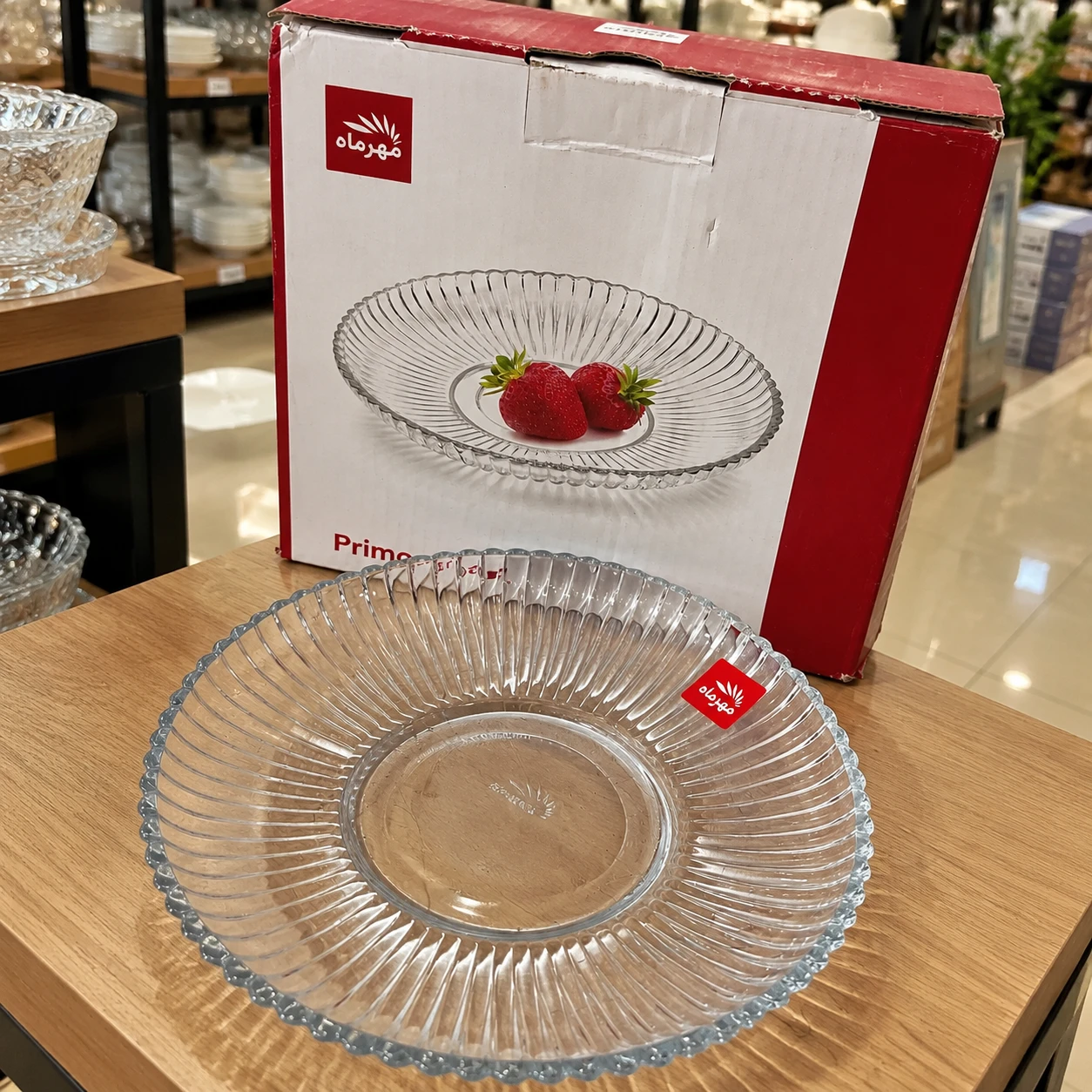 پیش دستی بلور شیار دار ۶عددی